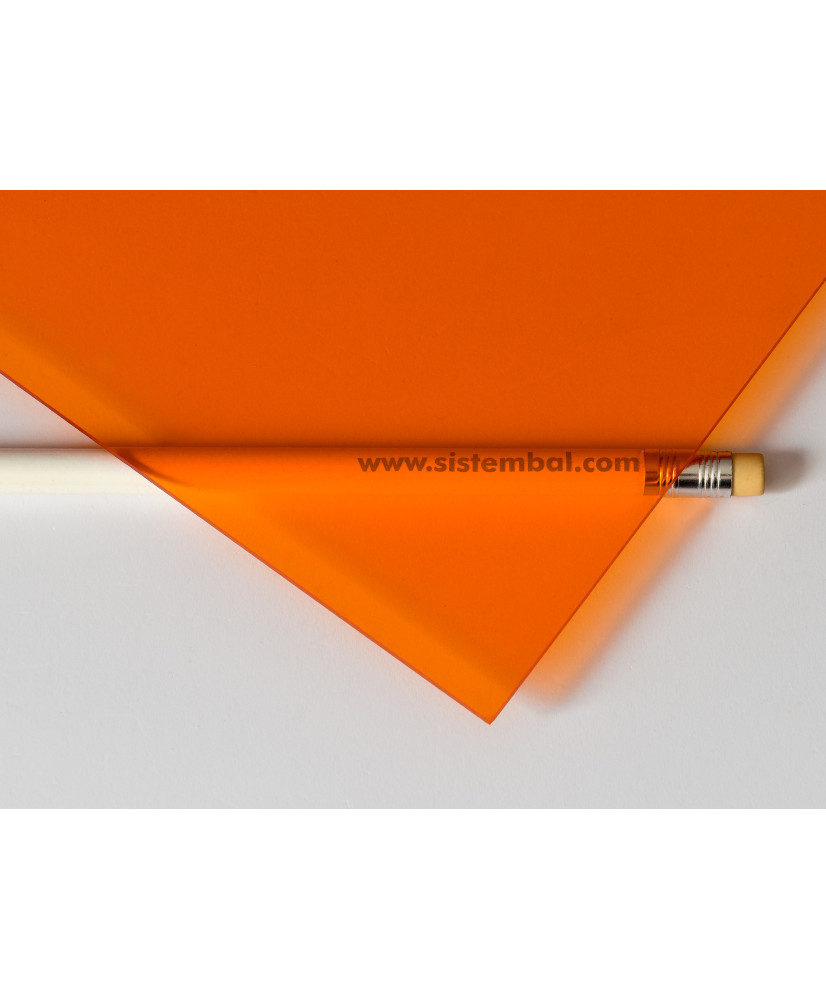 METACRILATO TRANSPARENTE NARANJA