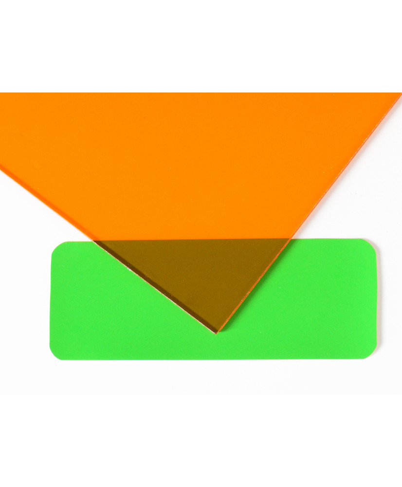 POLIESTIRENO RÍGIDO TRANSPARENTE NARANJA